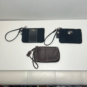 Lot of 3 coach wristlets